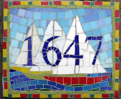 sailboats house number sign