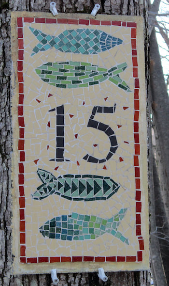 mosaic house number