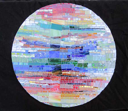 abstract round mosaic kitchen mosaic backsplash
